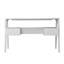 Bureau d'écriture moderne avec rangement Clyden Midcentury - blanc