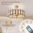 Crystal Ceiling Fan with Remote Caged Reversible G9 Based - Gold-228354317