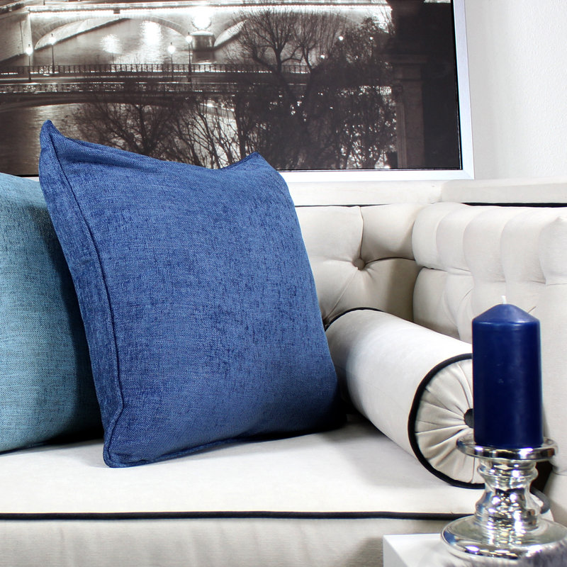  Homey Cozy Square Pillow Insert, Navy