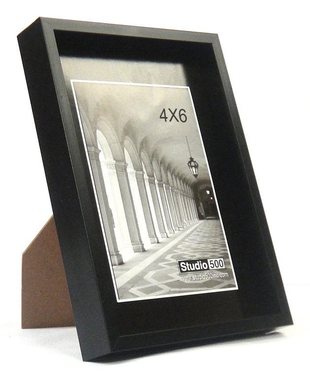 Wood Matte Picture Frame, Matte Black, 7" x 5"