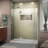 DreamLine Unidoor-X 55 - 55.5 inch W x 72 inch H Frameless Hinged Shower Door in Chrome - Left Wall Installation-17781478-39762352-122568066