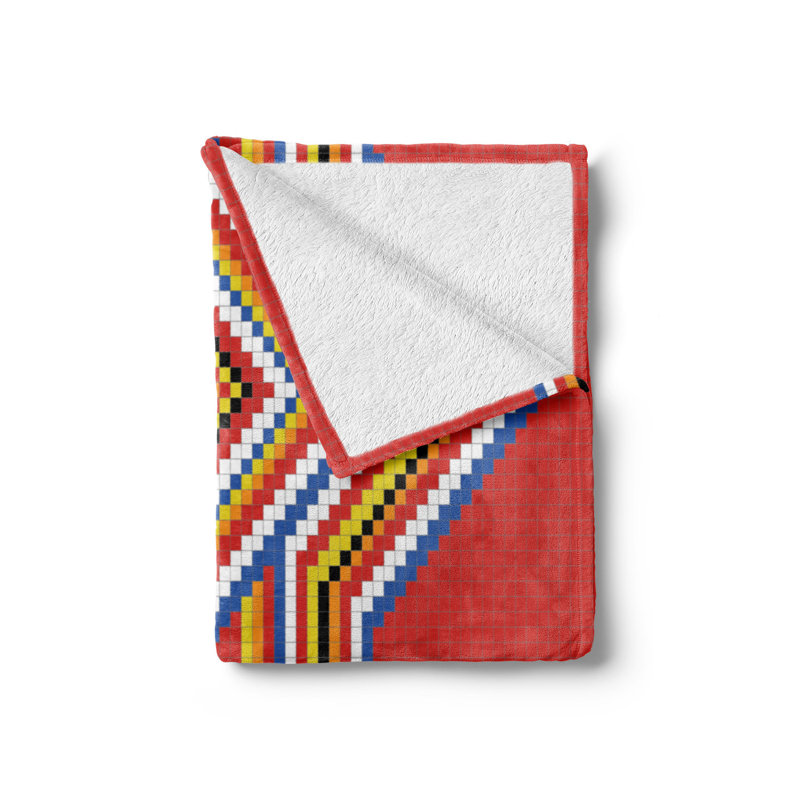 Hand Woven Throw Blanket, 50" W x 60" L