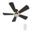 Ventilateur de plafond standard à DEL à 5 pales de 52 po avec télécommande et ensemble d'éclairage inclus.-41150282