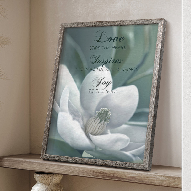 «Joy to the Soul», reproduction encadrée - bois massif, H 11 po x l 9 po