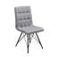 Evaro 44.5cm H Tufted Linen Upholstered Side Chair in Grey