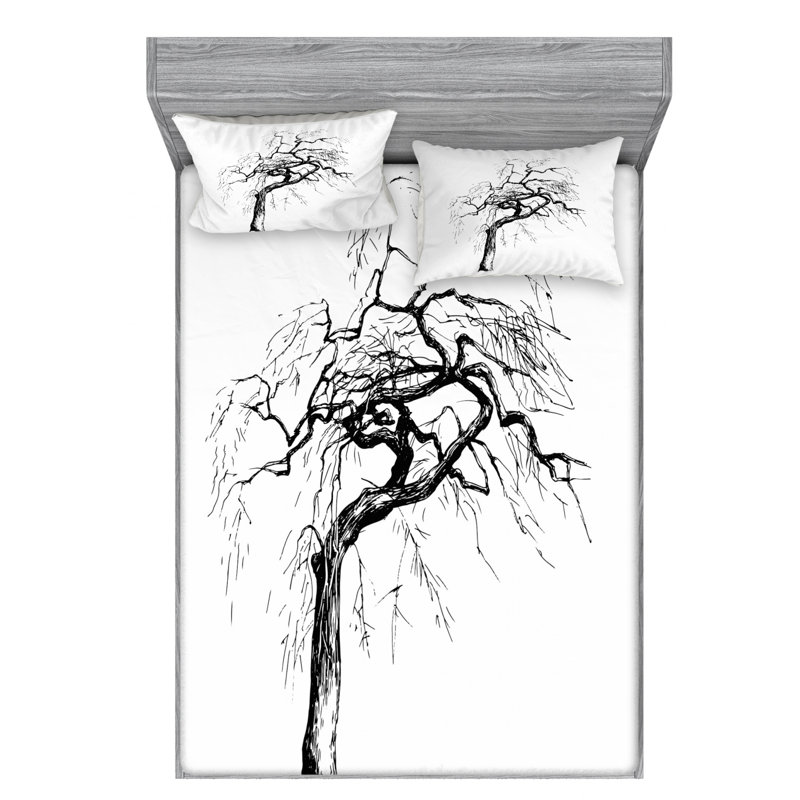 Microfiber Sheet Set, Queen Sheet Set with Fitted Sheet