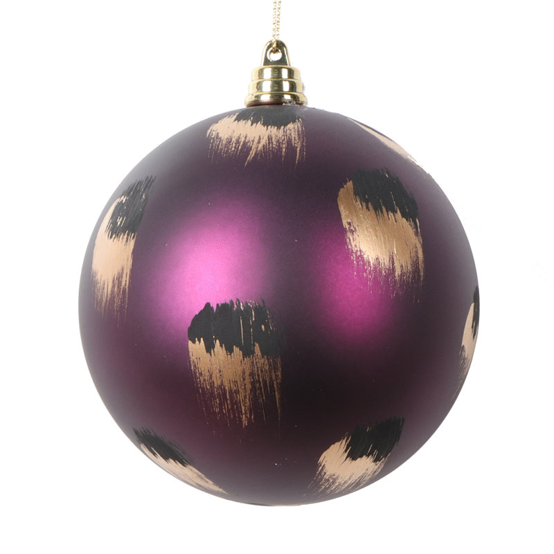 Ornement boule de Noël (ensemble de 4), H 4 po x l 4 po x P 4 po, Mauve