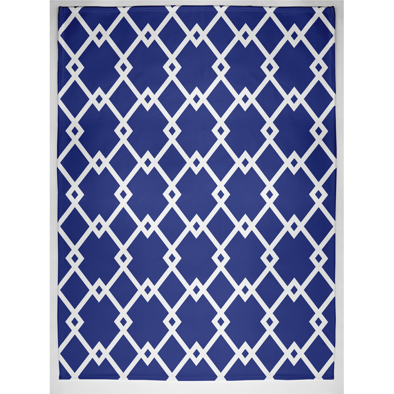 Nala Plain Weave / Muslin Throw Blanket, Dark Blue