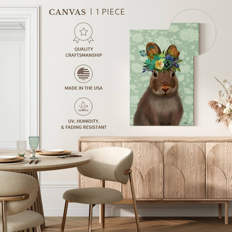 Rabbit Bohemian, 48" H x 32" W