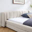 Structure de lit tapissier avec tissu épais, lit plateforme en chenille avec tête de lit et structure solide-1336977221