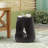 Hollow Side Table, Wood-Like Texture, Black Color-690887351