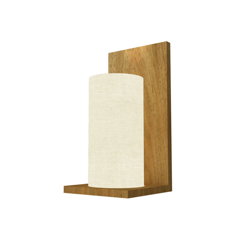 Manufactured Wood Flush Mounted Sconce, Louro Freijo