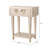 1 Drawer Wooden Sofa Side Table for Living Room, Mirror Top Telephone Table With Shelf Storage