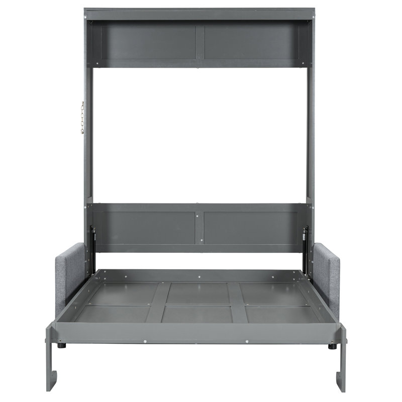Full Size Bed In Gray, Combination, Space For , Easy To Assemble And Use