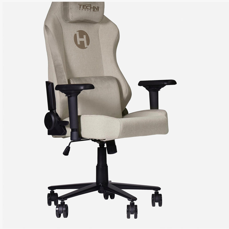 Sport F65C Fabric Memory Foam Gaming Chair – Beige, Beige