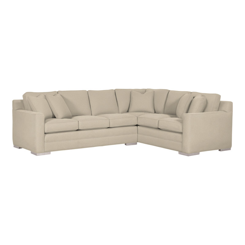 Summerton Upholstered L-Shaped Sectional Right Hand Facing, Tuck Linen, Dove Gray