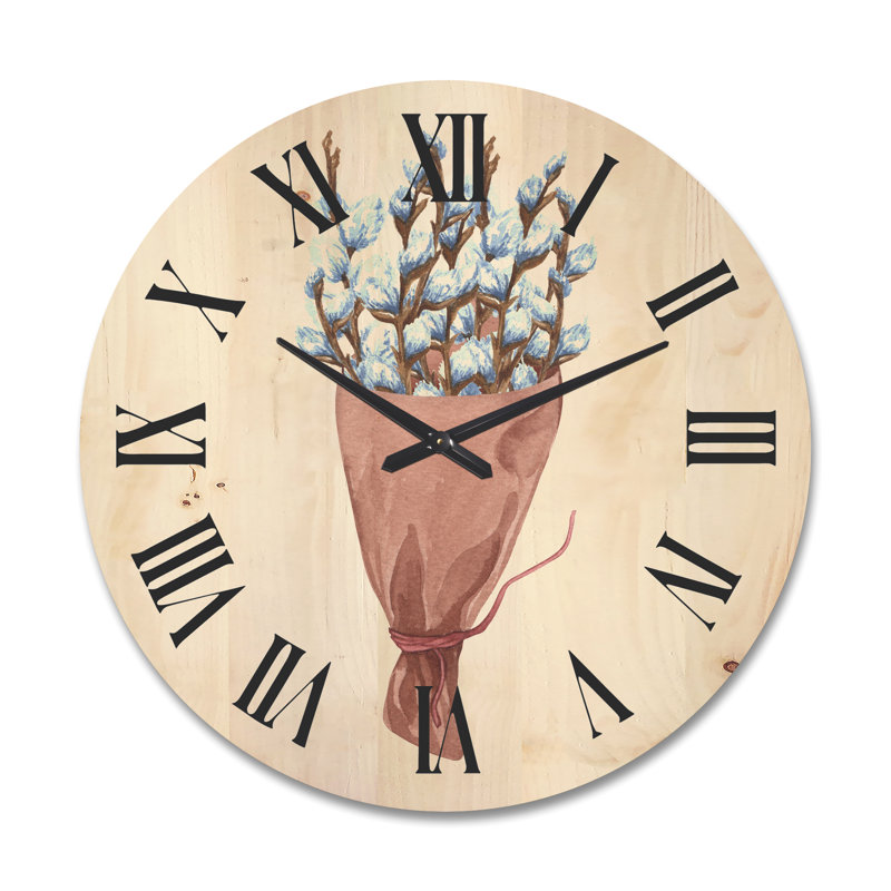 Horloge murale Bunch of Pussy Willow, Grand