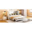 Grand lit escamotable avec grands tiroirs, blanc