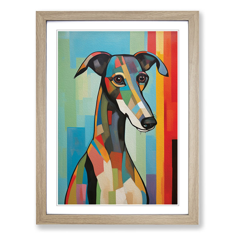 Greyhound Modern No.4 - Framed Print