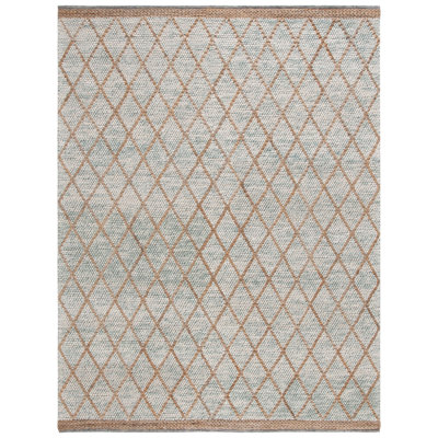 Tapis géométrique en laine / coton tissé à la main Fayelynn