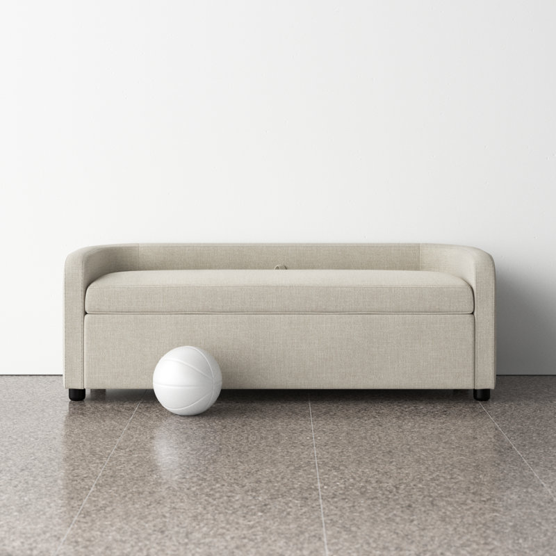 Janina Upholstered Storage Bench , Meridian Cream