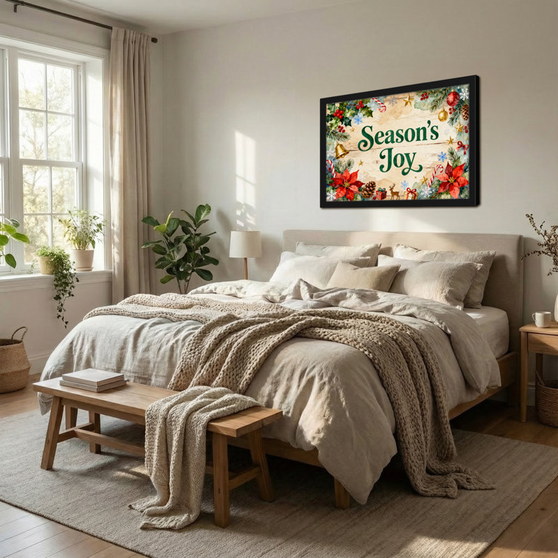 Motif de décoration de Noël «Christmas Season's Joy», H 24 po x l 36 po
