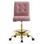 Chaise de dessinateur en velours Prim sans accoudoirs Performance par Modway-1943048951