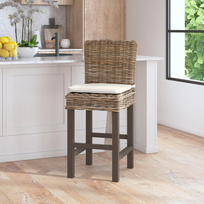 Alluvia Upholstered Counter Stool with Solid Wood Frame