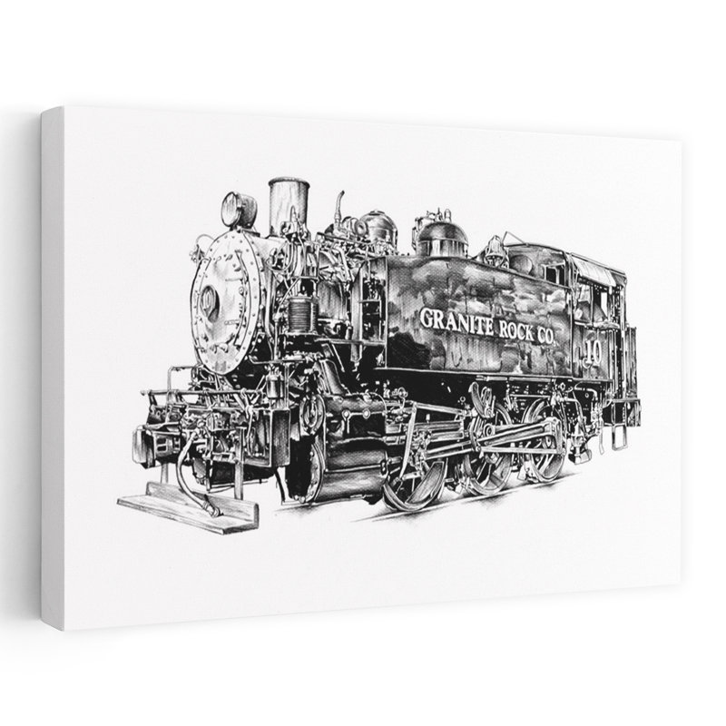 «Classic Steam Train», impression d'art industriel rétro classique, H 12 po x l 18 po