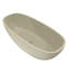Baignoire à surface solide de 66,9 x 29,5 x 21,7 po, autoportante, finition mate, forme ovale, bonde centrale, confortable baignoire autoportante avec surface, sensation de luxe moderne