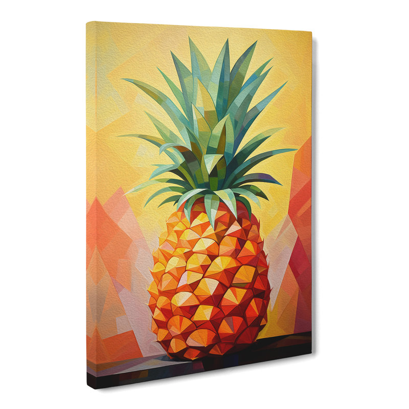 Pineapple Cubism - Wrapped Canvas, 60cm H x 40cm W x 3cm D