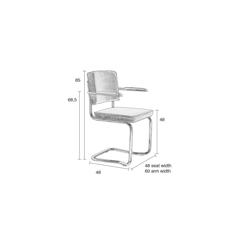 Fauteuil Ridge Kink en orange