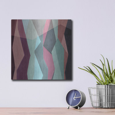 Luxe Metal Art 'Color Block Pattern IV' By Grace P " Color Block Pattern IV " by Grace Popp