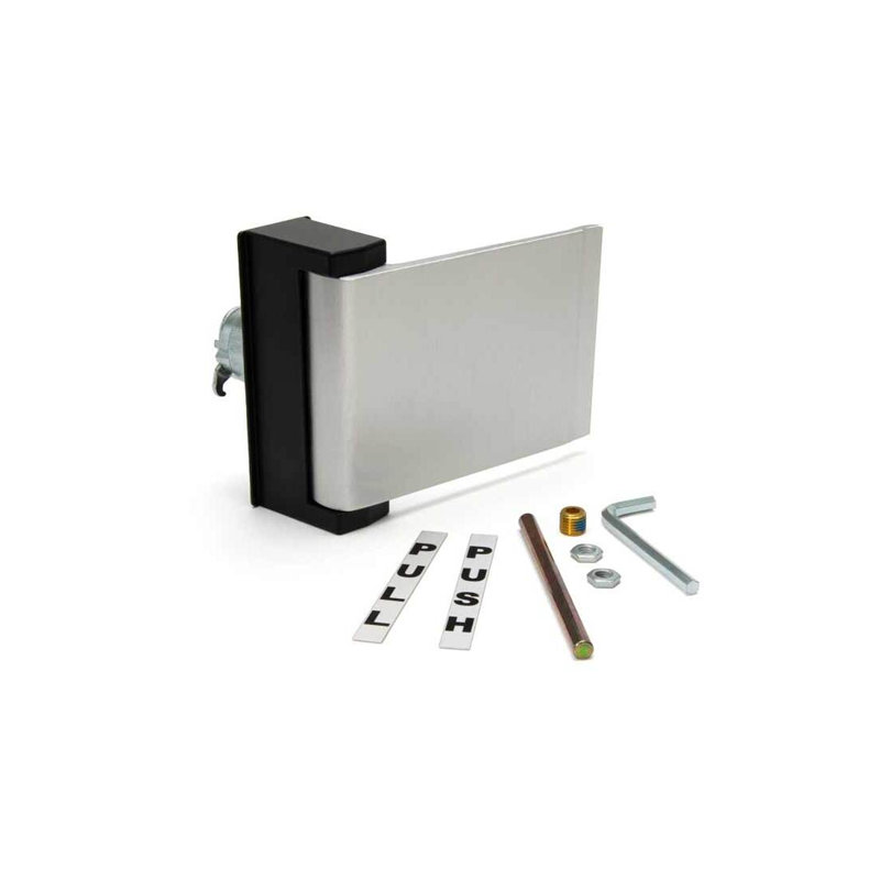 FHC FL2164SA Push-Pull Deadlatch Paddle Handle - Push to Right - Aluminum