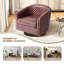 75.2Cm Wide Tufted Swivel Barrel Chair-914459160
