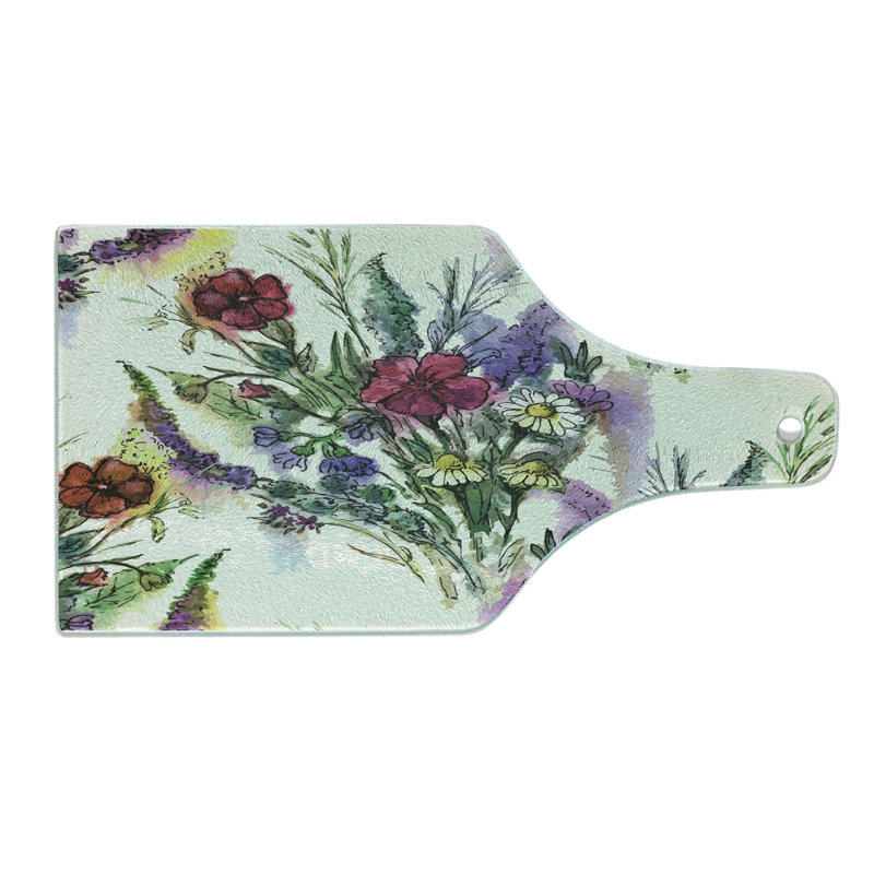 Multicolore planche à découper en verre trempé Ambesonne