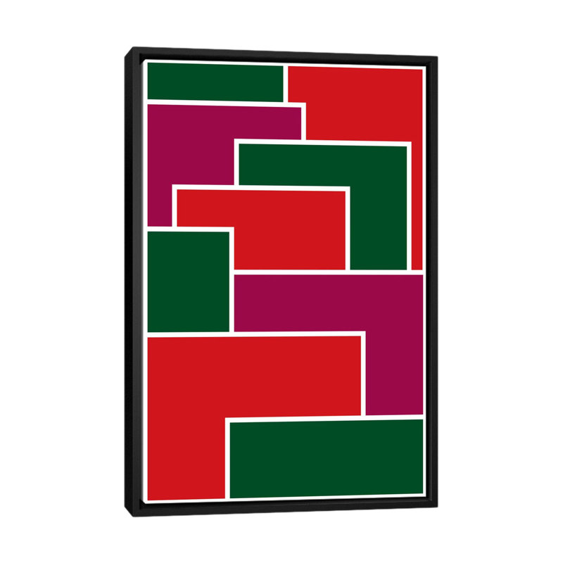 Albree Modern Made to Fit ll Graphic Art on Canvas, No Mat, 26" H x 18" W x 1.5" D, Black Framed Canvas