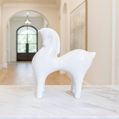 Sculpture de cheval en aluminium faite à la main khansaa