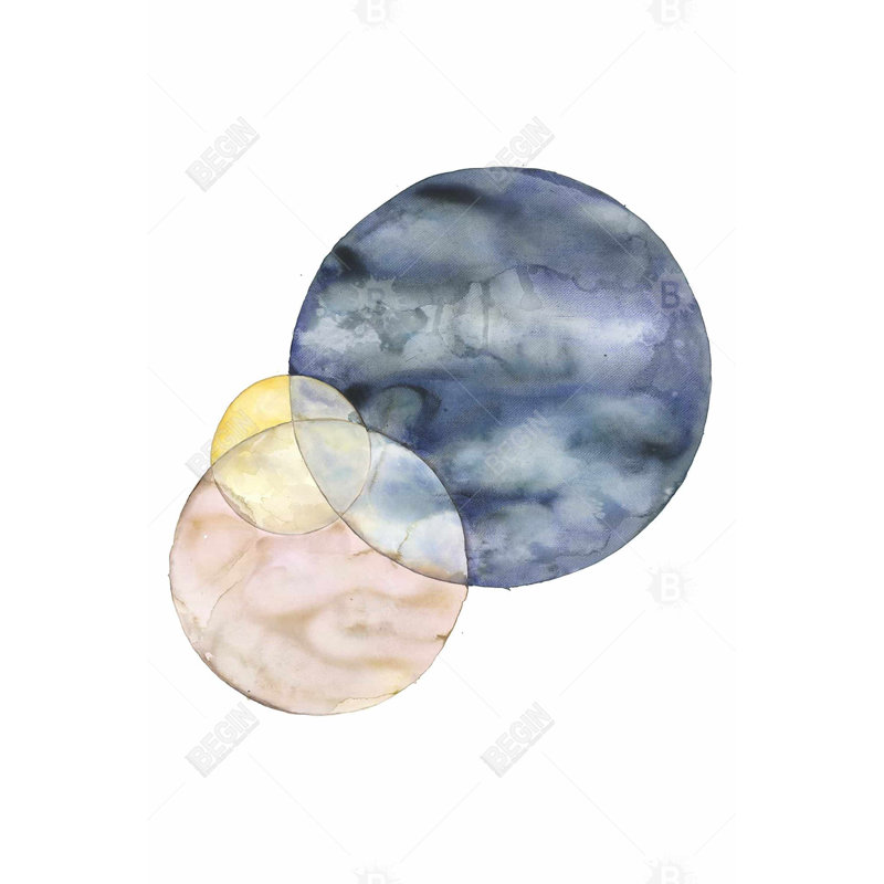 Circles Bath Mat with Non-Slip Backing - Quick Dry Memory Foam Bathroom Rug - Absorbent - Modern Plush Spa-Style - Machine Washable