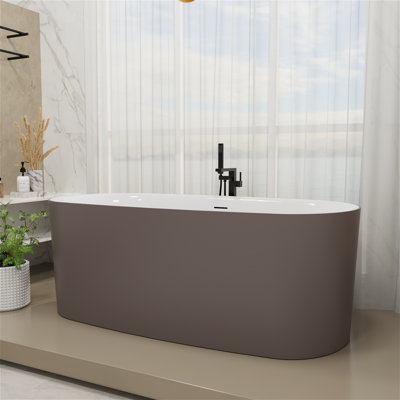 59’’X28’’Freestanding Soaking Acrylic Bathtub