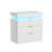 Modern Nightstand With Charging Station, LED Lights, Sliding Top, And Drawers, White Bedside Table | Gift Idea-476563789