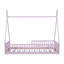 Lit simple en bois avec clôture rose - pin massif pour lit Splendor, pièce-1695169390