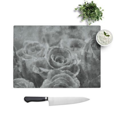 Bunch of Roses Painting Chopping Board