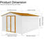 Remises de jardin en métal 10 pi x 12 pi - blanc et jaune-123375705-123375711