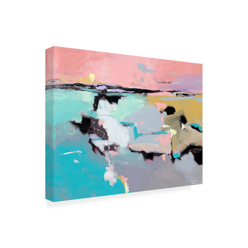 Art abstrait sur toile Meredith Howse, H 35 po x l 47 po x P 2 po