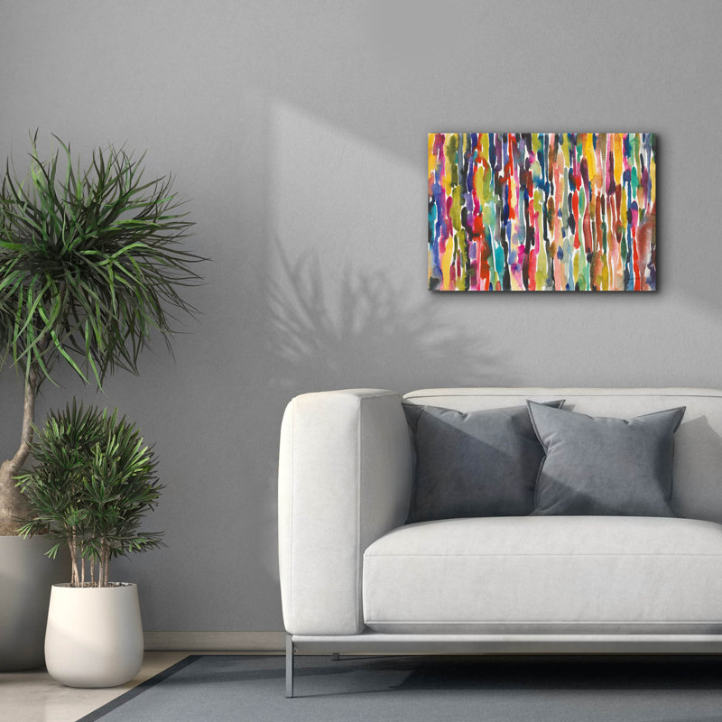  «Summer Rain» par Cheryl Warrick, art mural sur toile, 26 po x 18 po