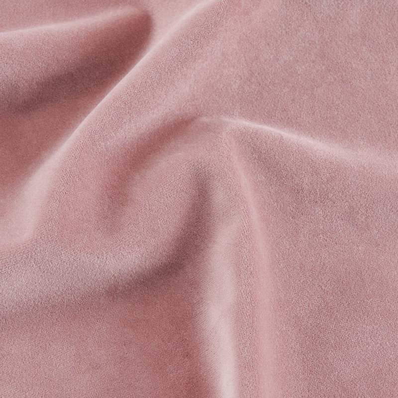 Chaise de travail ergonomique rembourrée en velours Alberson, Rose saumon, Noir