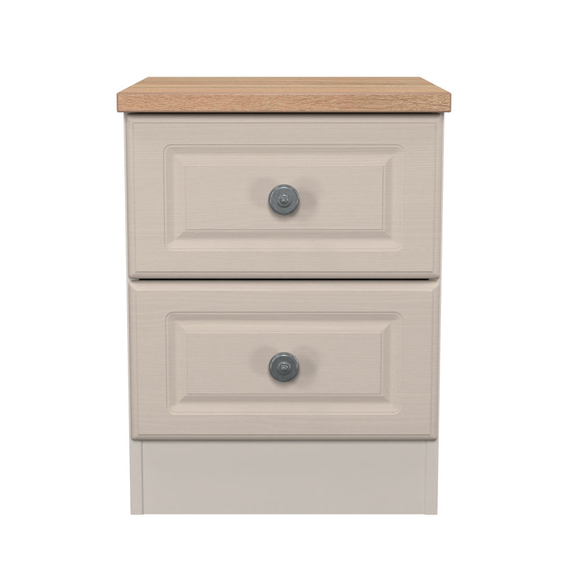 Arpelar 37cm W Manufactured Wood Bedside Table, Beige