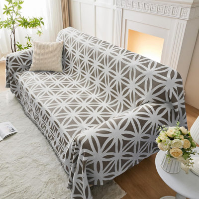 Couch Cover Sofa Covers For 3 Cushion Sectional Couch Covers L Shape Couch Cover With Tassel Sofa Protector Washable Reversible Chenille Sofa Slipcover For Pet 