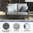 Erdita 55.5'' Wide Straight Loveseat with Cushions